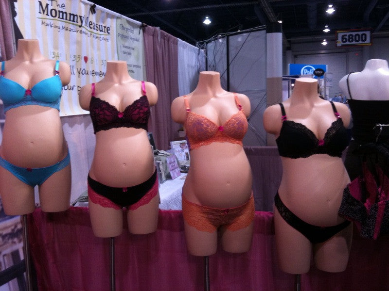 You! Lingerie Products on Pregnant Mannequins