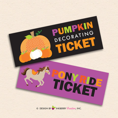 pumpkin decorating pony ride tickets