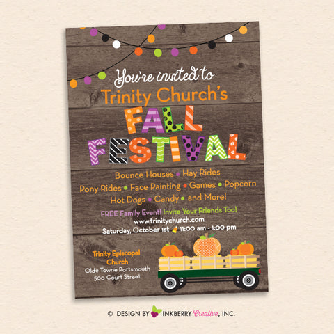 church fall festival poster invitation printable