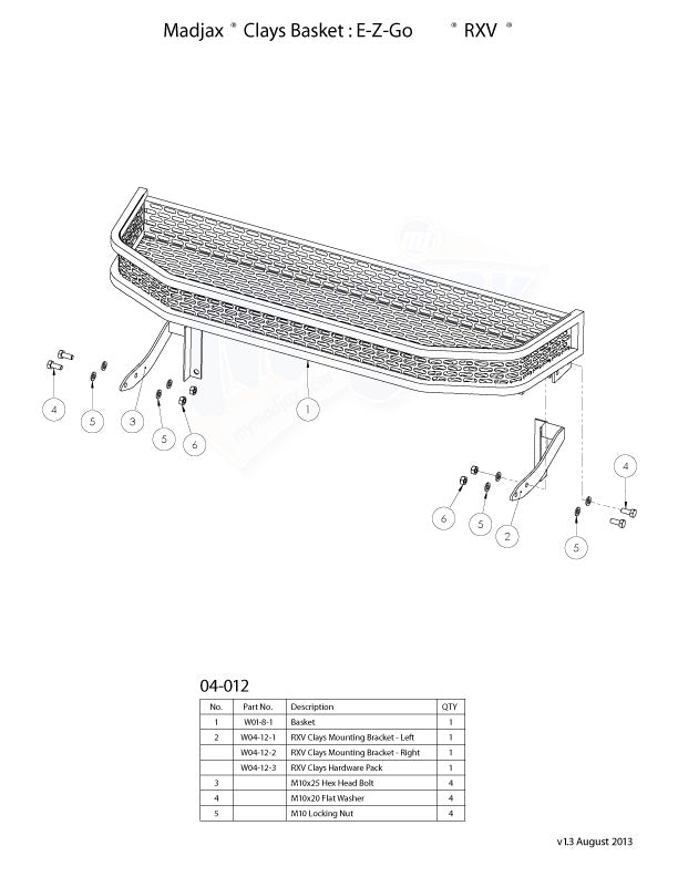 Ezgo RXV Basket Installation Instructions