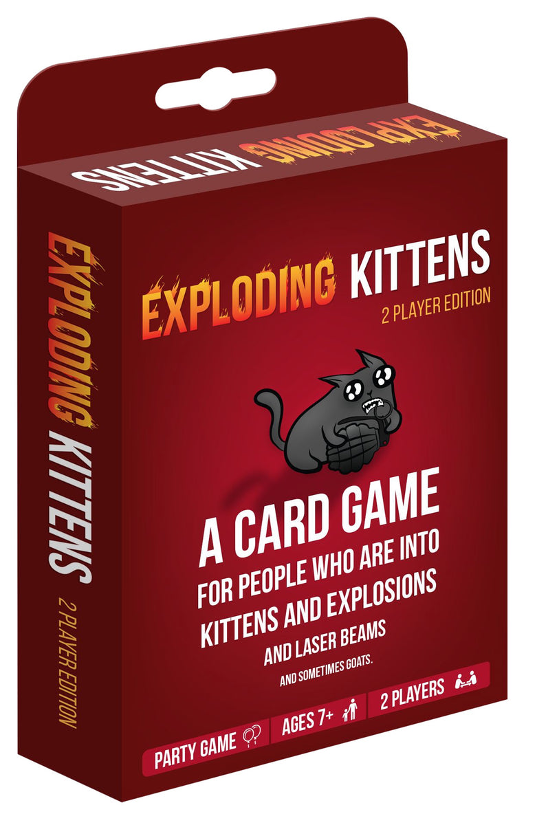 how to play exploding kittens with 2 players