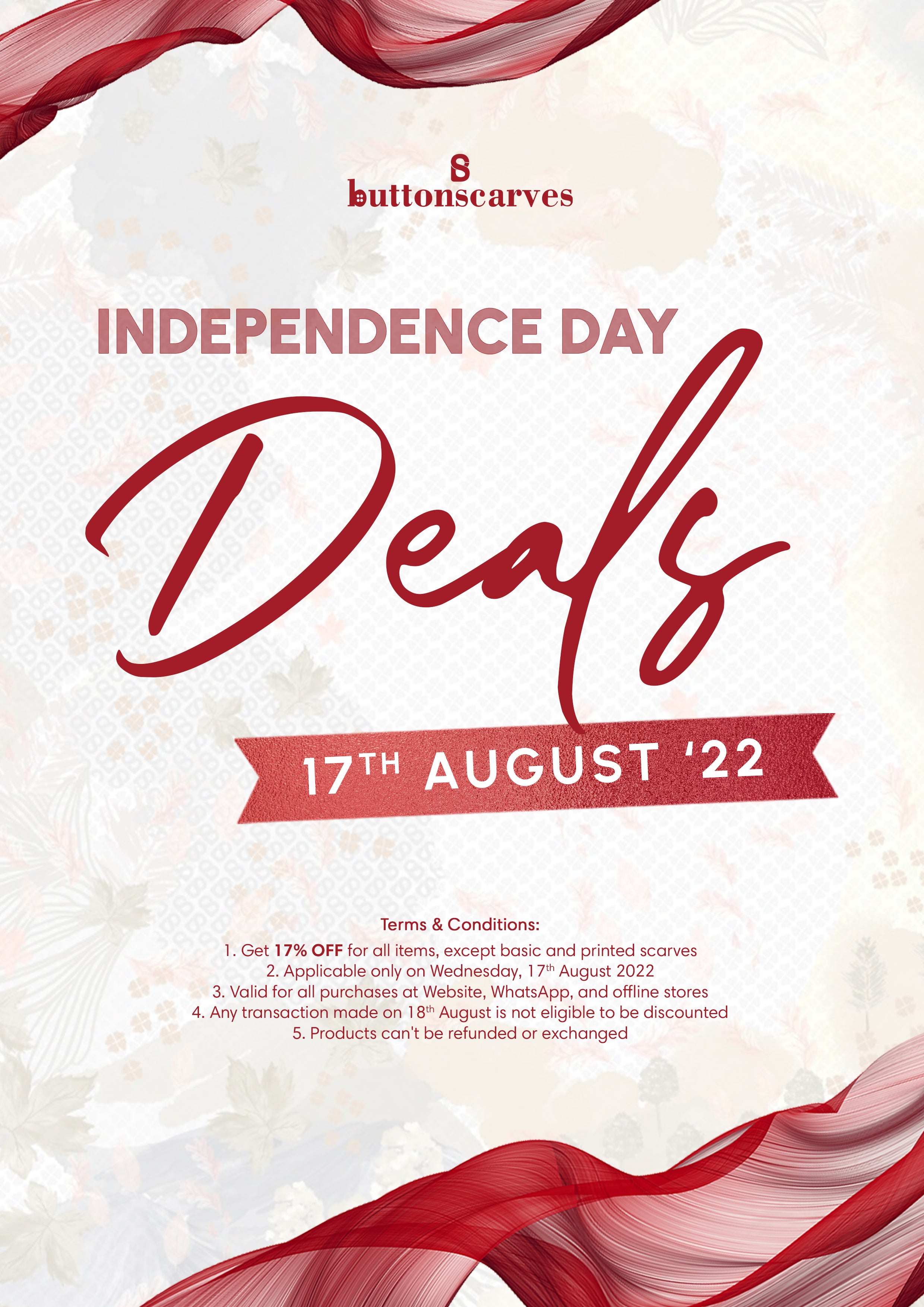 Independence Day DealsN Buttonscarves