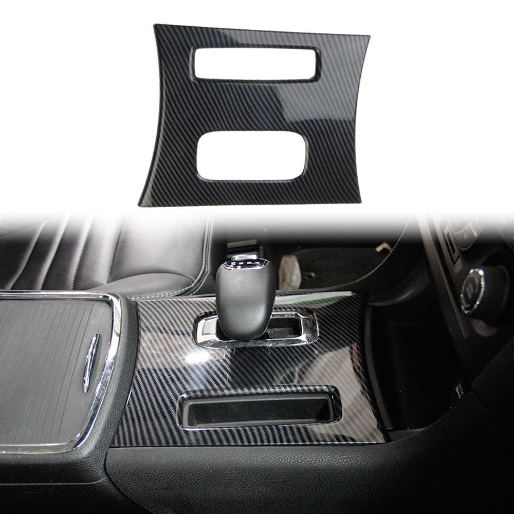 Carbon Fiber Central Control Gear Shift Panel Trim Fit for Dodge