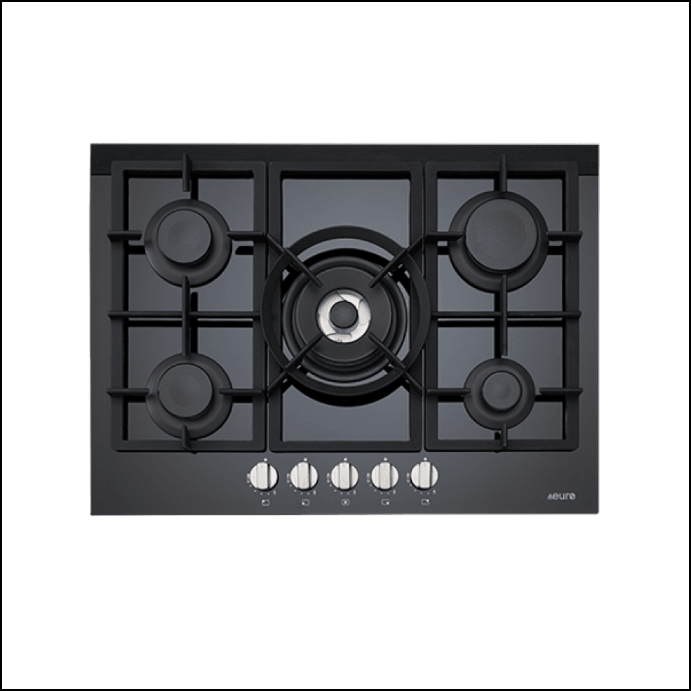 gas range with glass top