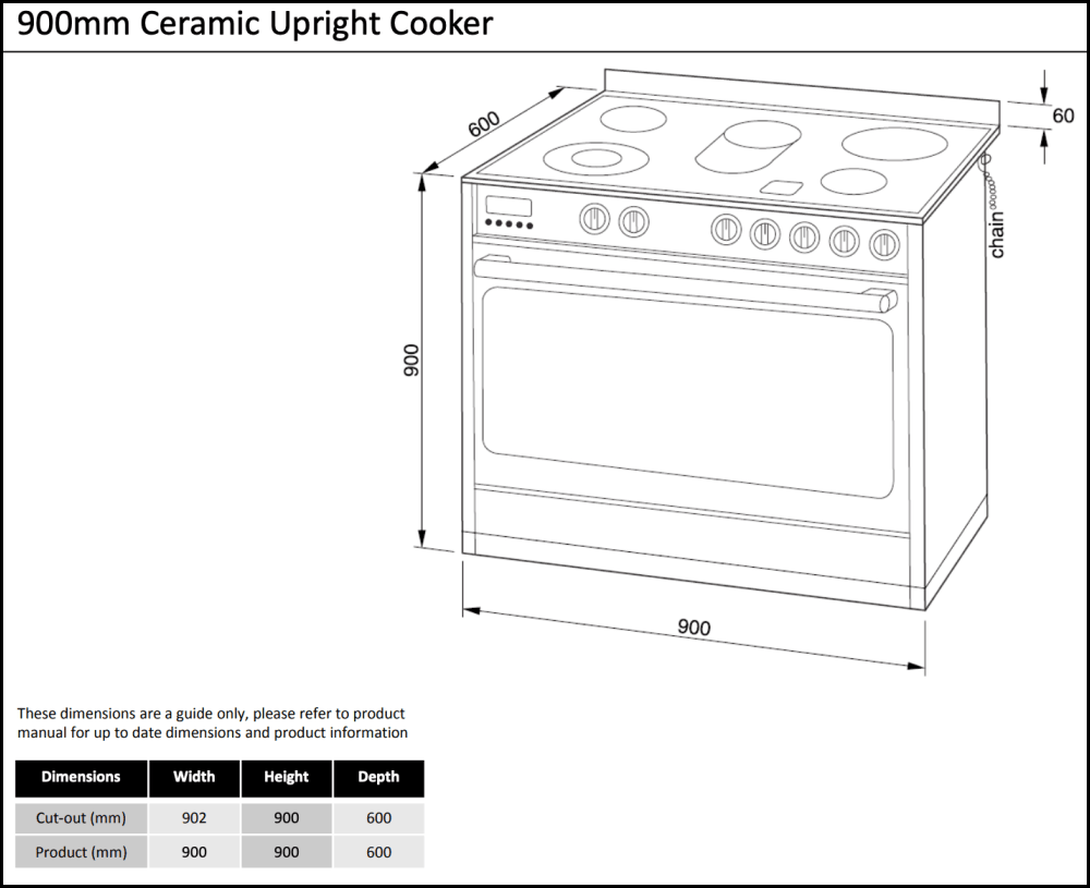 technika 900 upright cooker