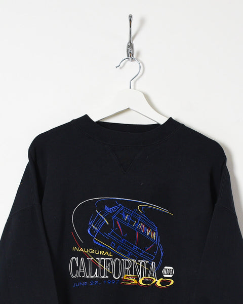 CALIFORNIA Embroidery Spell Out Big Logo California University Outfits Crew Neck Sweatshirt Size Large