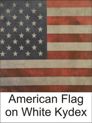 American flag on White
