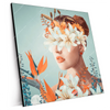 Xxl Wandbild Florales Frauenportraet Viola Quadrat Produktvorschau Seitlich