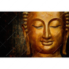 Xxl Wandbild Laechelnder Buddha In Gold Querformat Motivvorschau