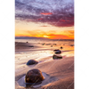 Xxl Wandbild Sonnenuntergang Am Strand Mit Felsen Hochformat Motivvorschau