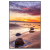 Xxl Wandbild Sonnenuntergang Am Strand Mit Felsen Hochformat Produktvorschau Frontal
