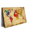 Xxl Wandbild Weltkarte Retro Bunt Querformat Produktvorschau Seitlich