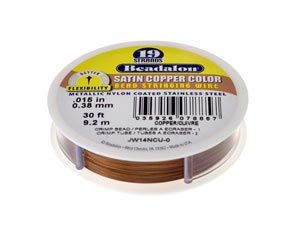 Beading Cord Threads Wires - Beadalon 19 Strand Satin Copper Stringing Wire