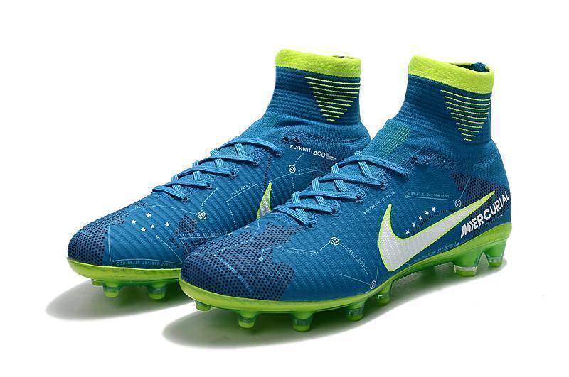 Nike Mercurial Superfly V Neymar Soccer Cleats Blue Volt starstadium
