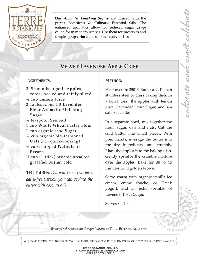 Velvet Lavender Apple Crisp Recipe