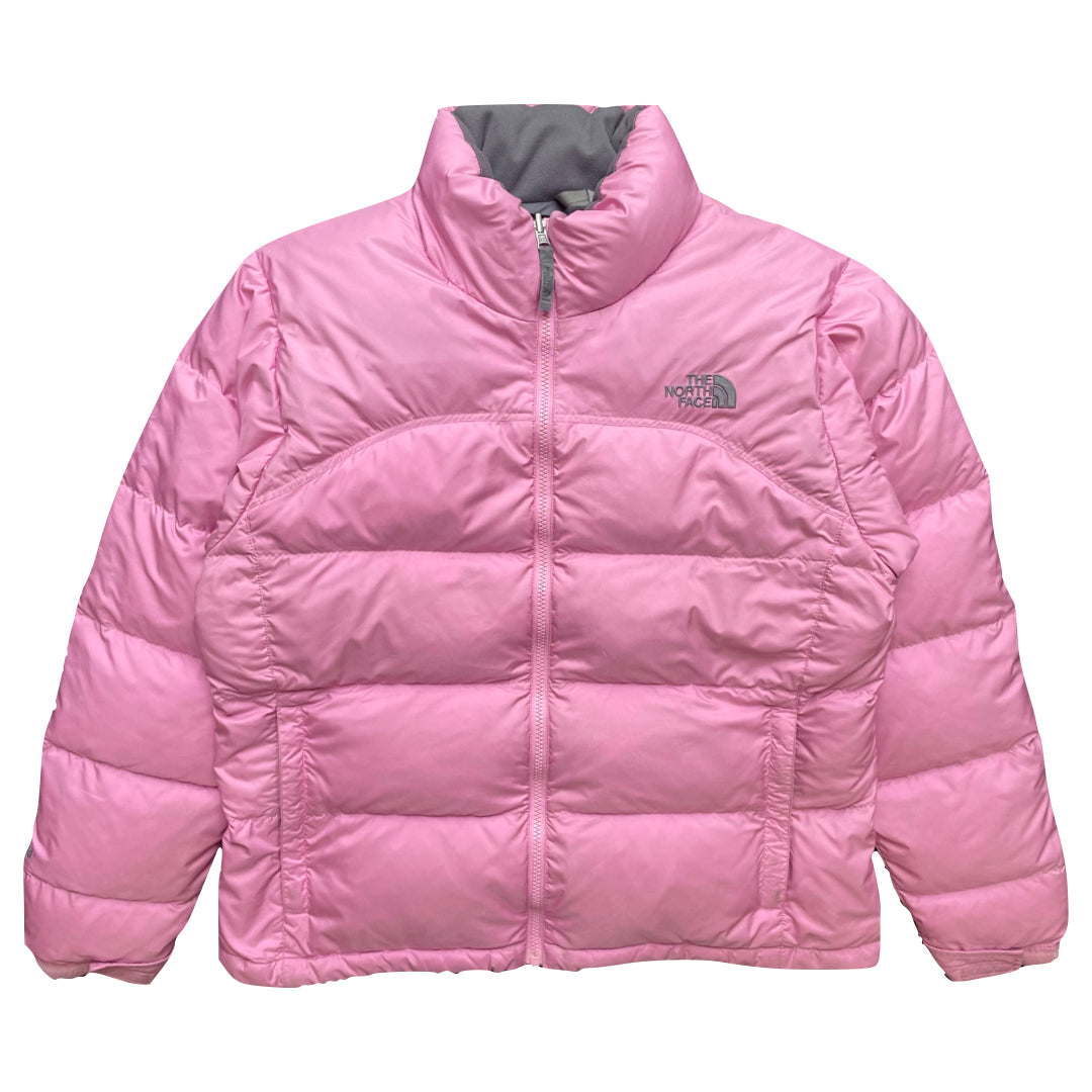 The North Face Womens Baby Pink Puffer Jacket | We Vintage