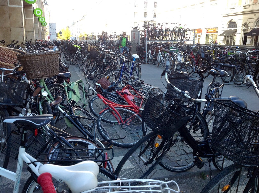 Double decker bike racks, Copenhagen, Denmark