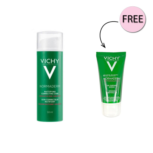 VICHY NORMADERM CORRECTING ANTI-BLEMISH CARE 24H HYDRATION 50ML + FREE NORMADERM 50ML