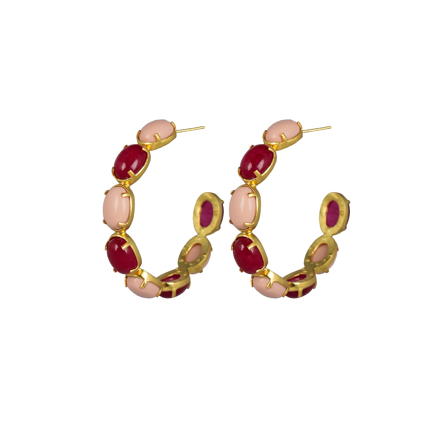 Como Earrings Pink Jade & Coral PRE ORDER