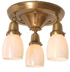 Antique Brass Edwardian Flush Mount Light