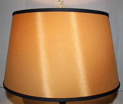 Custom gold silk lamp shade