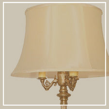 restored antique and vintage floor lamps with lampshades