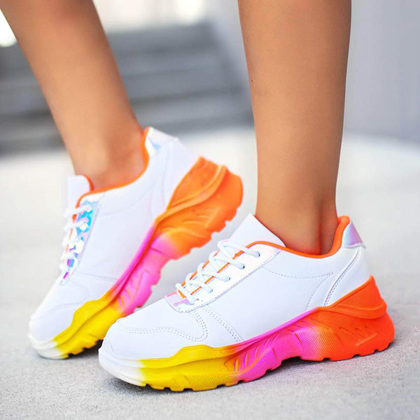 colorful platform sneakers