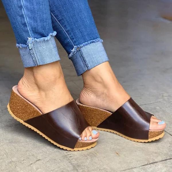 open toe slip on shoes