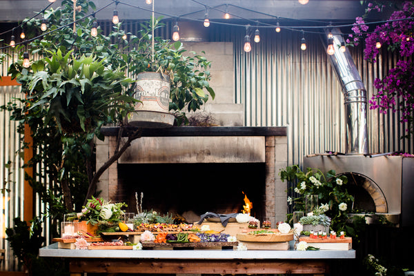 Food spread in the hearth room