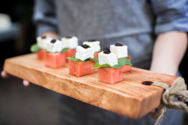 Watermelon and feta appetizers - The Cheese School catering 