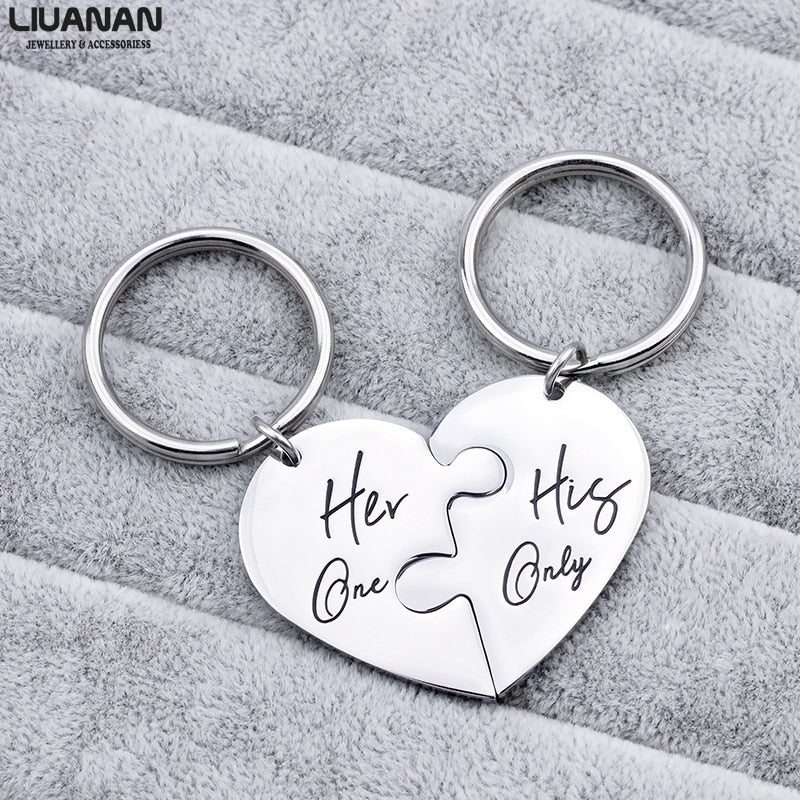 Couple Keychains Hubby and Wifey Couple Key Chain His and Hers Key Rings
