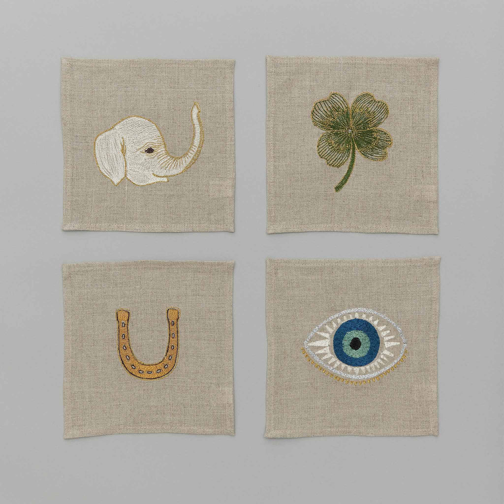 Coral & Tusk – Good Luck Cocktail Napkin Set – Salchicha