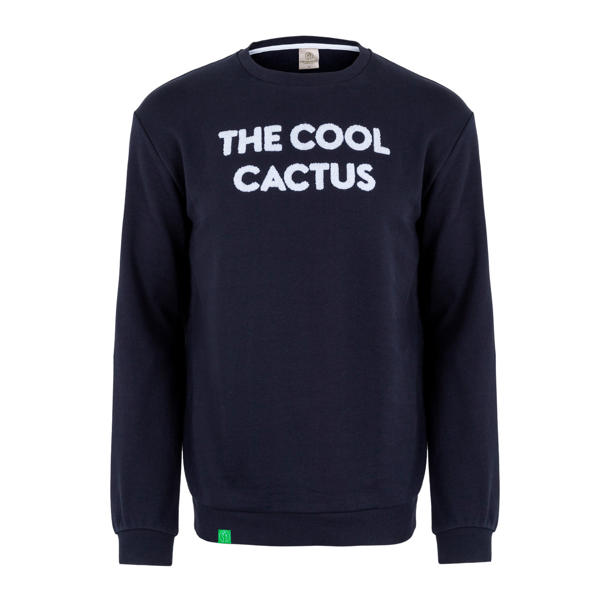 Sudadera The Cool Cactus. Sudadera azul navy bordada. 100%