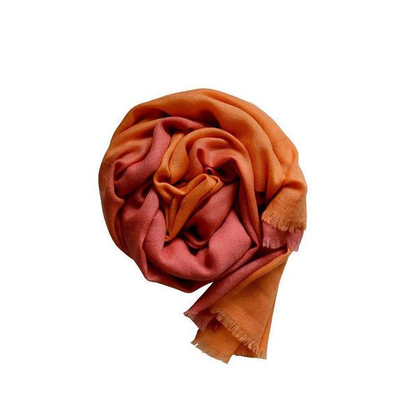 coral cashmere scarf