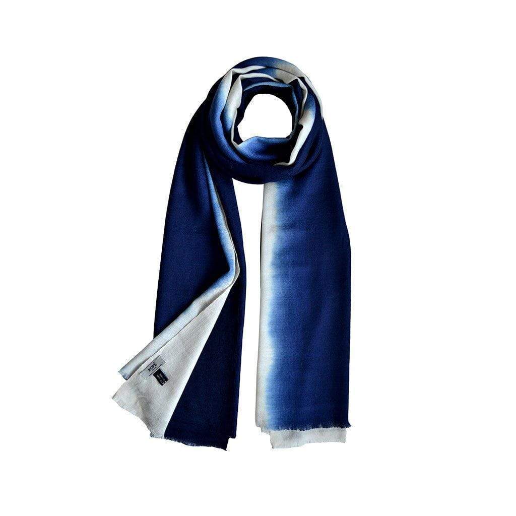 indigo cashmere scarf