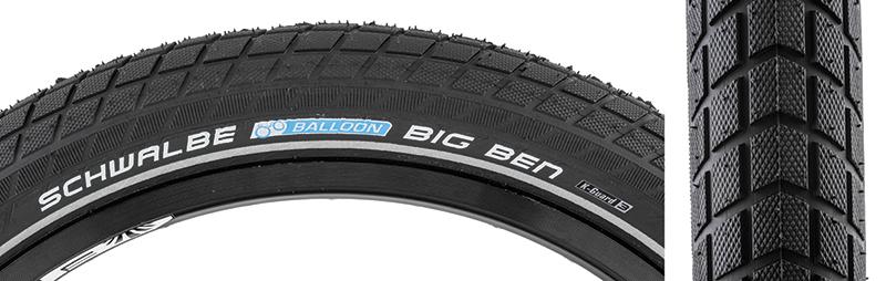 Conjugeren Viva Ik was verrast Schwalbe Big Ben Active Twin KG Tire, 27.5" x 2", Wire, Belted, Black |  Bikes Xpress