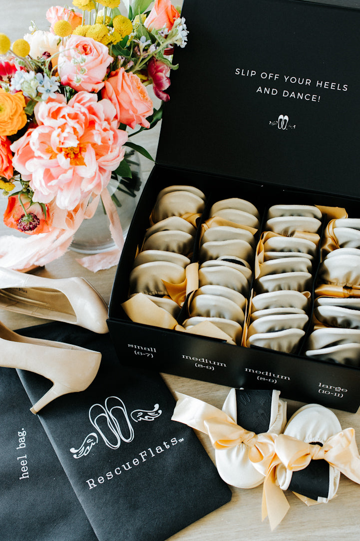 Rescue Flats | Foldable Ballet Flats Bulk Box Sets For Weddings