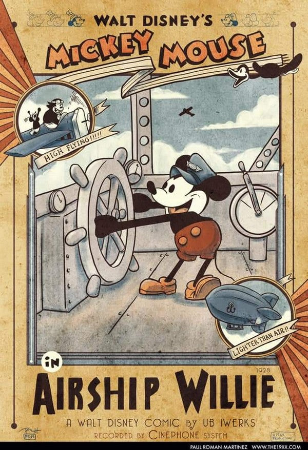 Mickey en dirigeable
