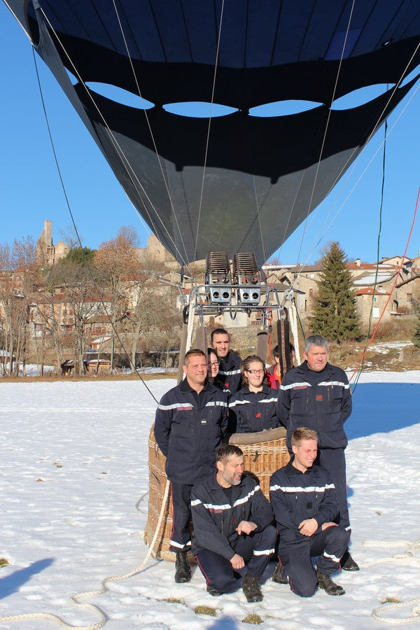 Pompiers de Viverols en montgolfière