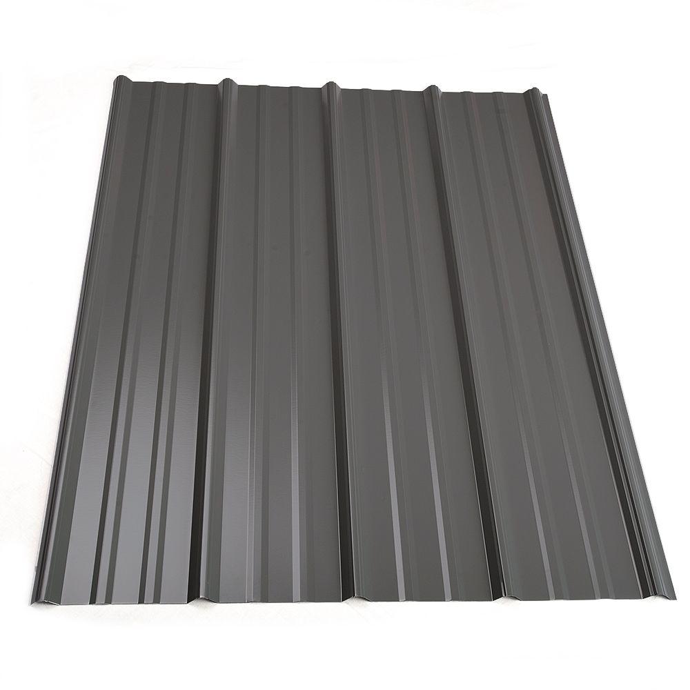 16 ft. Classic Rib Steel Roof Panel in Charcoal – Super Arbor