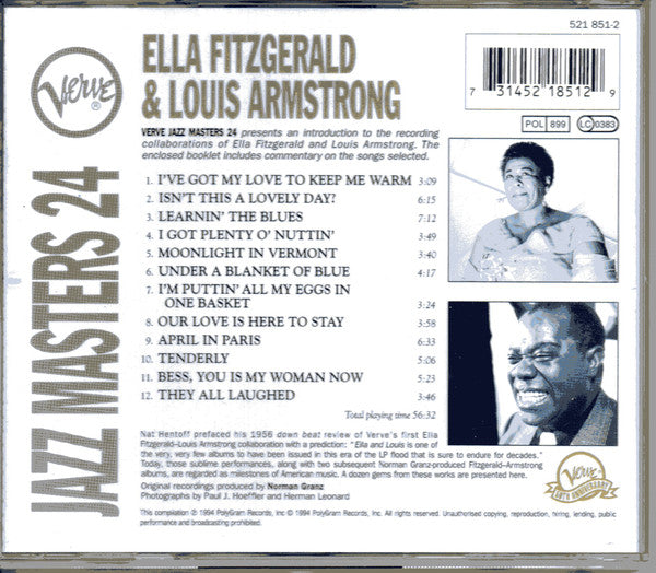 the complete ella fitzgerald and louis armstrong on verve