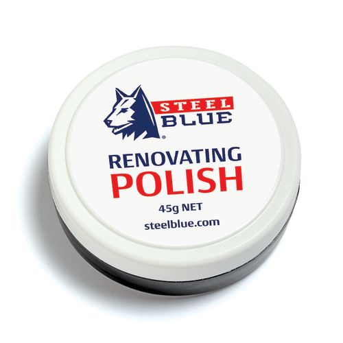 blue leather polish