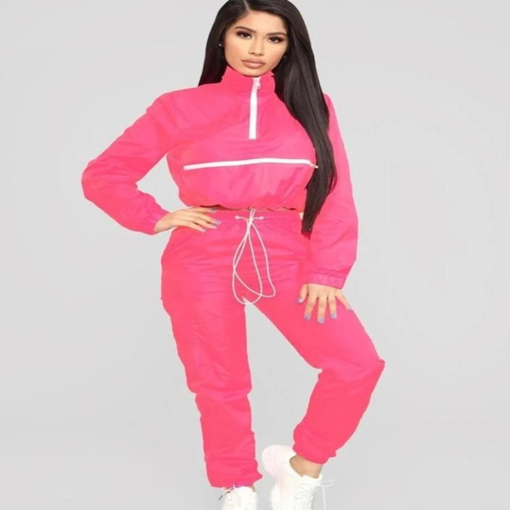 hot pink sweatsuit