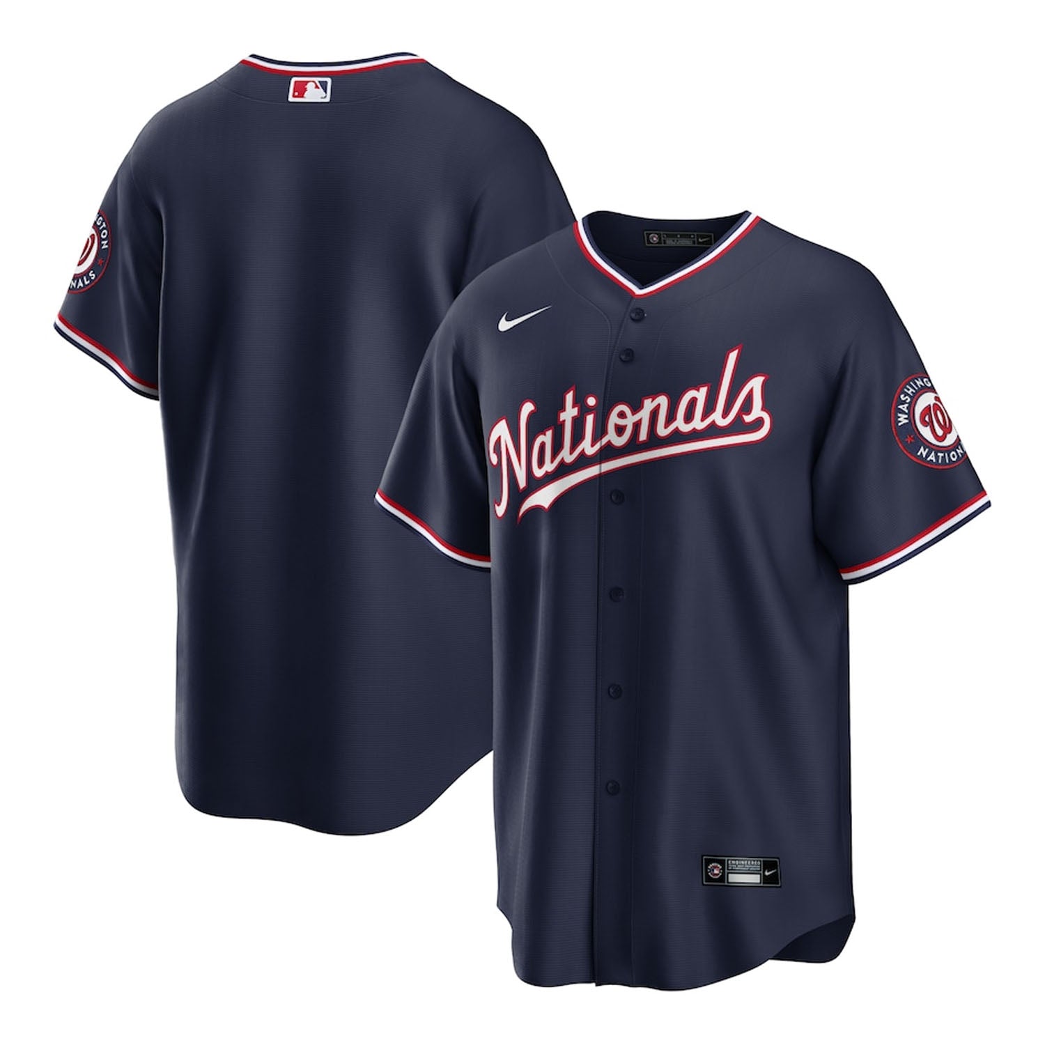 Washington Nationals Nike Home 2019 World Series Champions Replica Custom  Patch Jersey - White