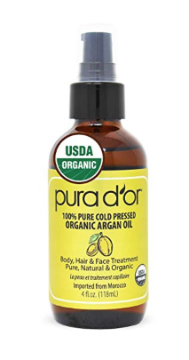 PURA D'OR Moroccan Argan Oil for Hair, Face, Scalp Nails –