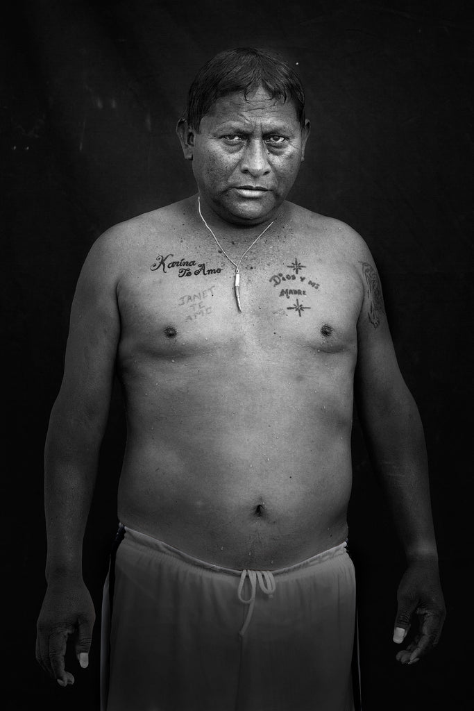 Misericordia Portrait Plage Chorillos Lima monsieur péruvien torse nu et tatouage old school 