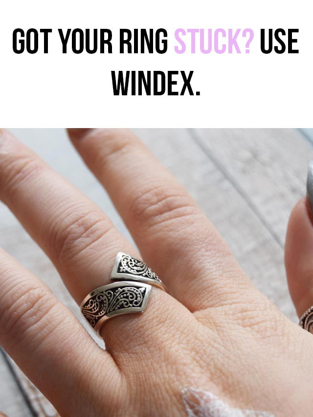 got your ring stuck? use windex