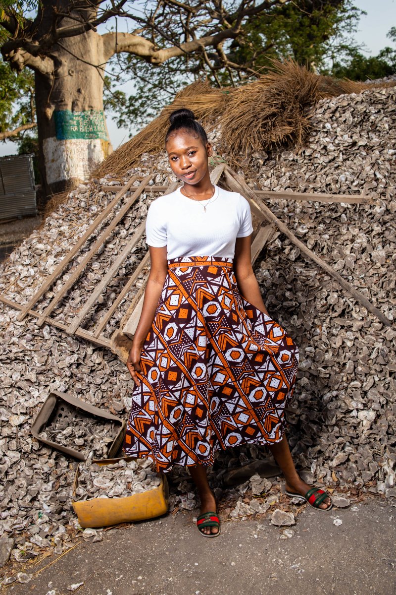 Zita Butterfly African Print Mini Wrap Skirt
