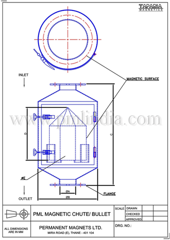 Magnetic chute drawing