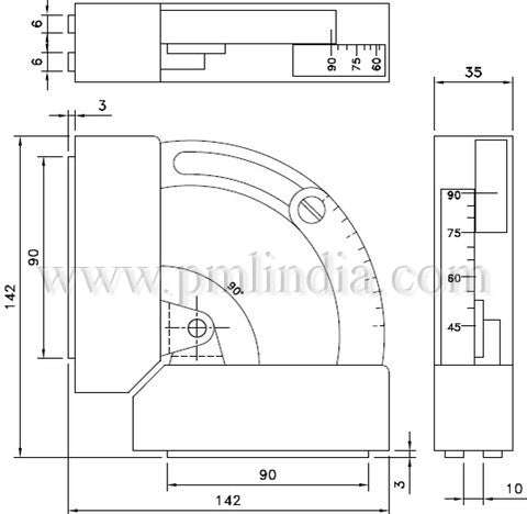 Multi Angle Protractor Magnetic Welding Clamp-drawing
